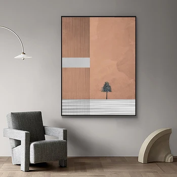 Современный абстрактный оранжевый плакат для гостиной, современная минималистичная и атмосферная абстрактная картина на холсте, высококачественная печать оранжевого цвета