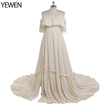 Элегантные Вечерние платья с открытыми плечами, Платье для фотосессии с Регулируемой талией, Женское вечернее платье YEWEN 2021 YD22107