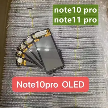 100% Тестовые запчасти AMOLED Note 11 pro для ремонта Xiaomi Redmi note 10 pro ЖК-дисплей с сенсорным экраном в рамке и цифровым преобразователем в сборе