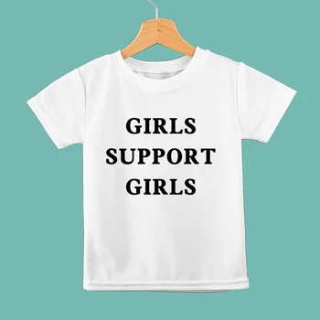Поддержка девочек, Детская одежда Для девочек, Базовые топы с короткими рукавами, Летняя футболка для малышей от 2 до 12 лет, Простая уютная футболка Для Детей