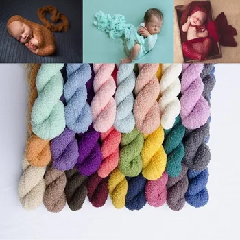 Реквизит для фотосъемки новорожденных, Вязаное Детское одеяло, Мягкое Эластичное Пеленание, Корзины для фотостудии, реквизит для фотосъемки