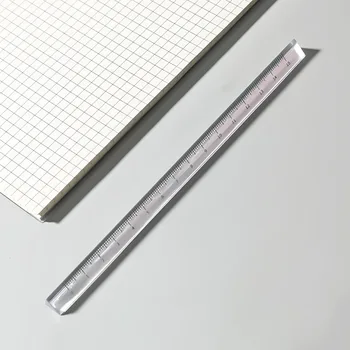 Студенческая прозрачная треугольная линейка Прямая линейка 20 см для рисования, инструменты для черчения, милые канцелярские принадлежности, офисные школьные принадлежности