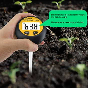 PH328 3 в 1 Тестер кислотности почвы Цифровой тестер влажности и температуры PH для растений, цветов, сельского хозяйства, сада с Blacklight