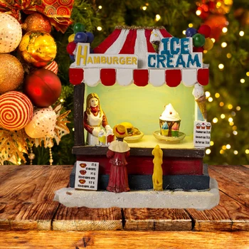 Светодиодная подсветка Рождественского украшения для стола, Магазин закусок с подсветкой, Настольные украшения, Праздничные украшения в помещении, подарки