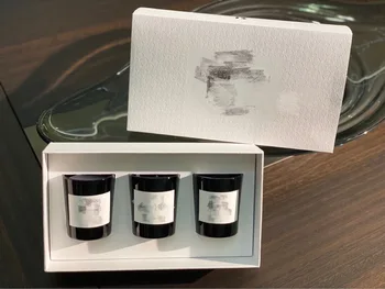 Ароматерапевтическая свеча в подарочной коробке из трех частей, персонализированный аромат, черно-белый минималистичный дизайн, атмосфера гостиной, украшения